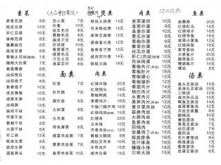 大众餐饮菜馆的外卖单